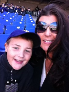 Sarah Centrella and son at Raven's game