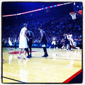 court side at nba game