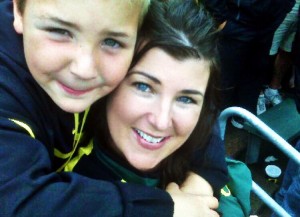 Sarah Centrella Oregon Ducks game with Kanne