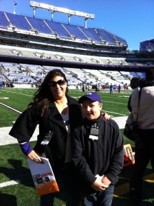 Sarah Centrella at Ravens game